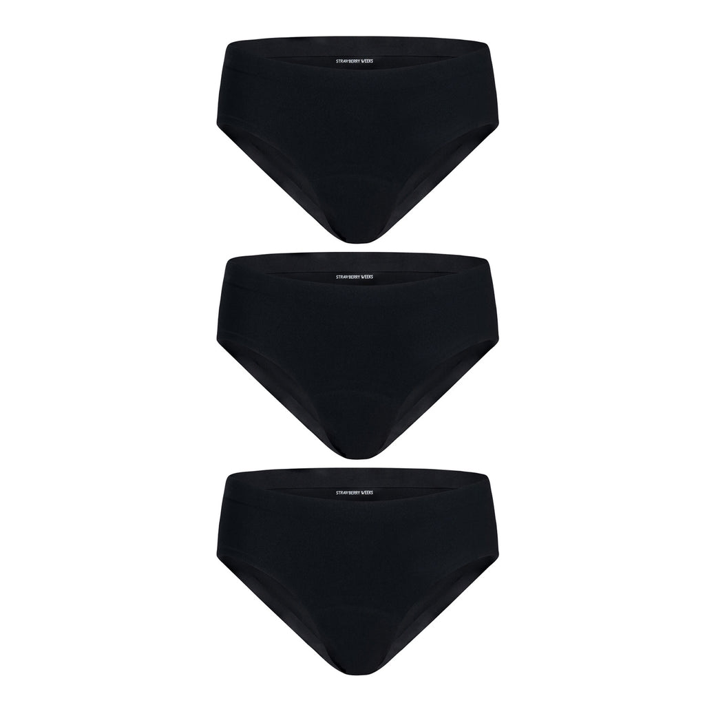 Bonds Girls Everyday Bikini Briefs 2 Pack - Black & Nude - Size 8-10